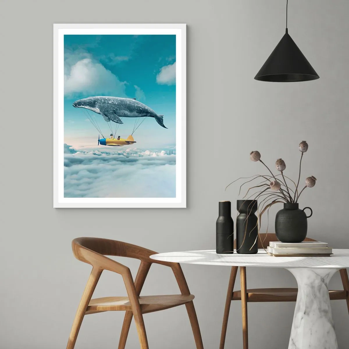 Plagát v bielom ráme - Prečo by nie? - 61x91 cm