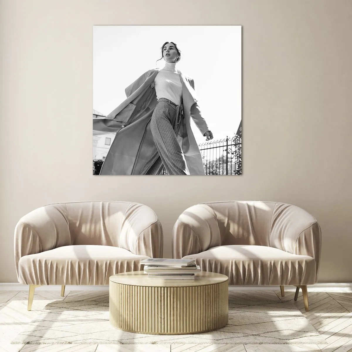 Obraz na skle - Ideš so mnou? - 70x70 cm