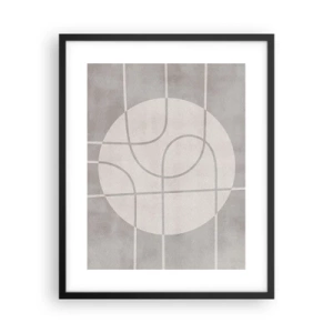 Plagát v čiernom ráme - Kruhovo a priamo - 40x50 cm