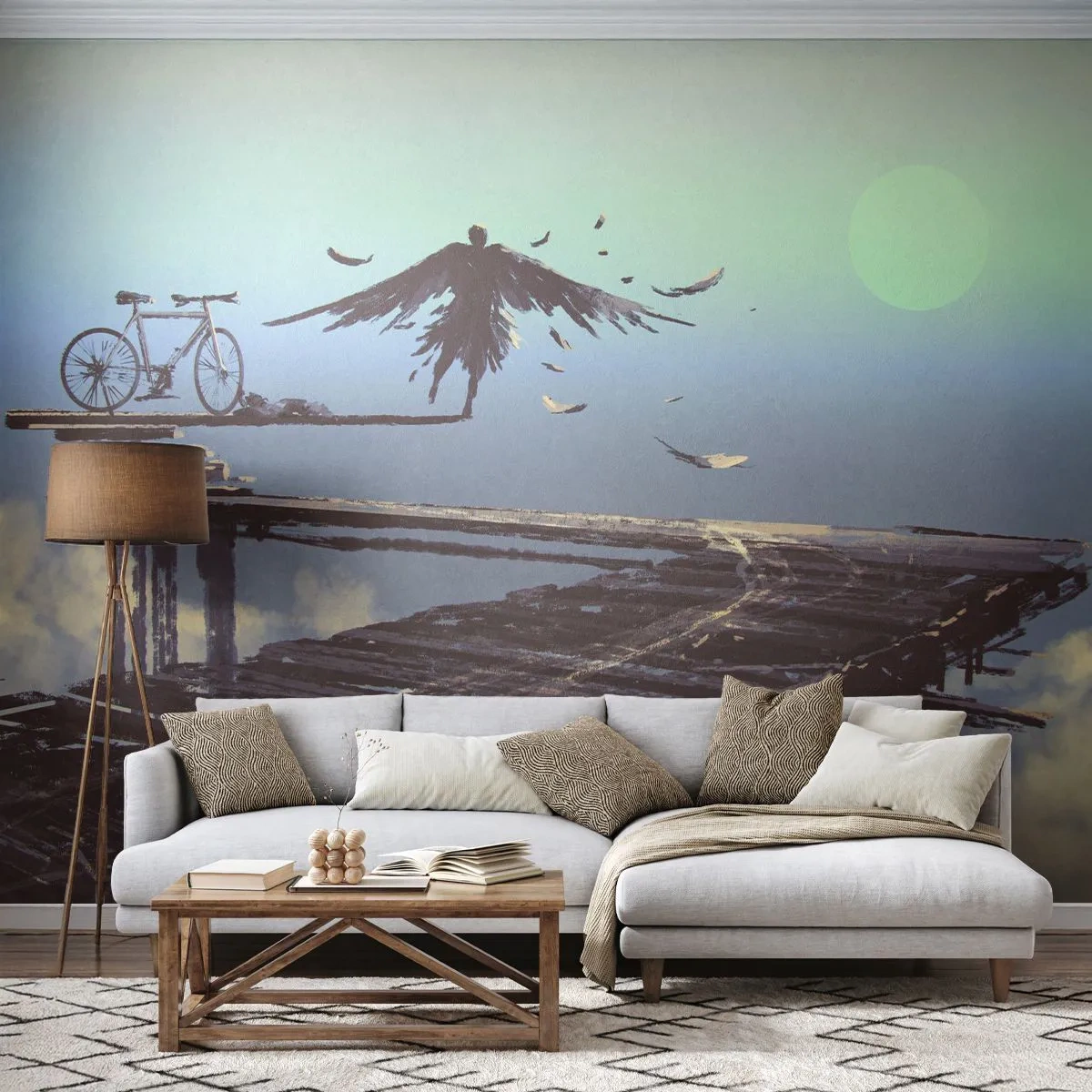 Fototapeta Premium Sand - Ikaros večne živý - Abstrakcia, Ikar, Bicykel - 100x70 cm