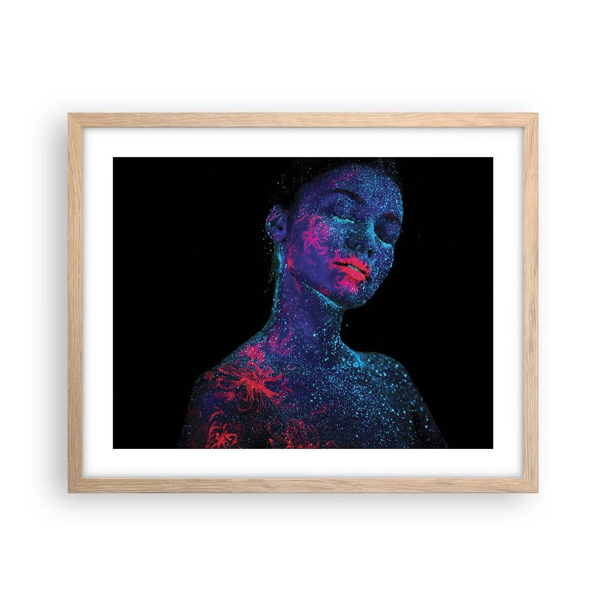 Plagát v ráme zo svetlého duba - V hviezdnom prachu - 50x40 cm