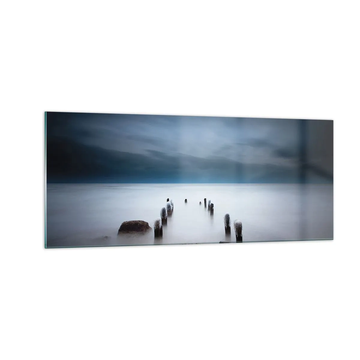 Obraz na skle - Zamyslené jazero - 100x40 cm