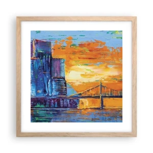 Plagát v ráme zo svetlého duba - Kultúra a príroda - 40x40 cm