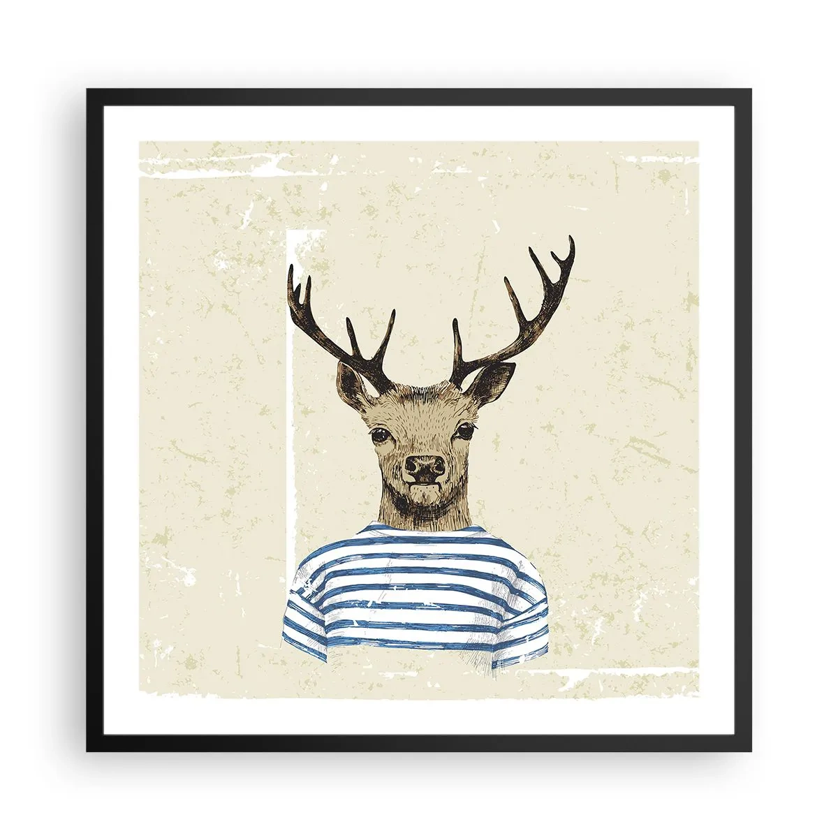 Plagát v čiernom ráme - Pretože mám rád pruhované košele! - 60x60 cm