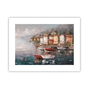 Plagát - Romantický prístav - 40x30 cm