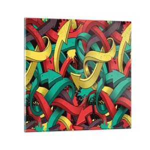 Obraz na skle - Kadiaľ do cieľa? - 50x50 cm