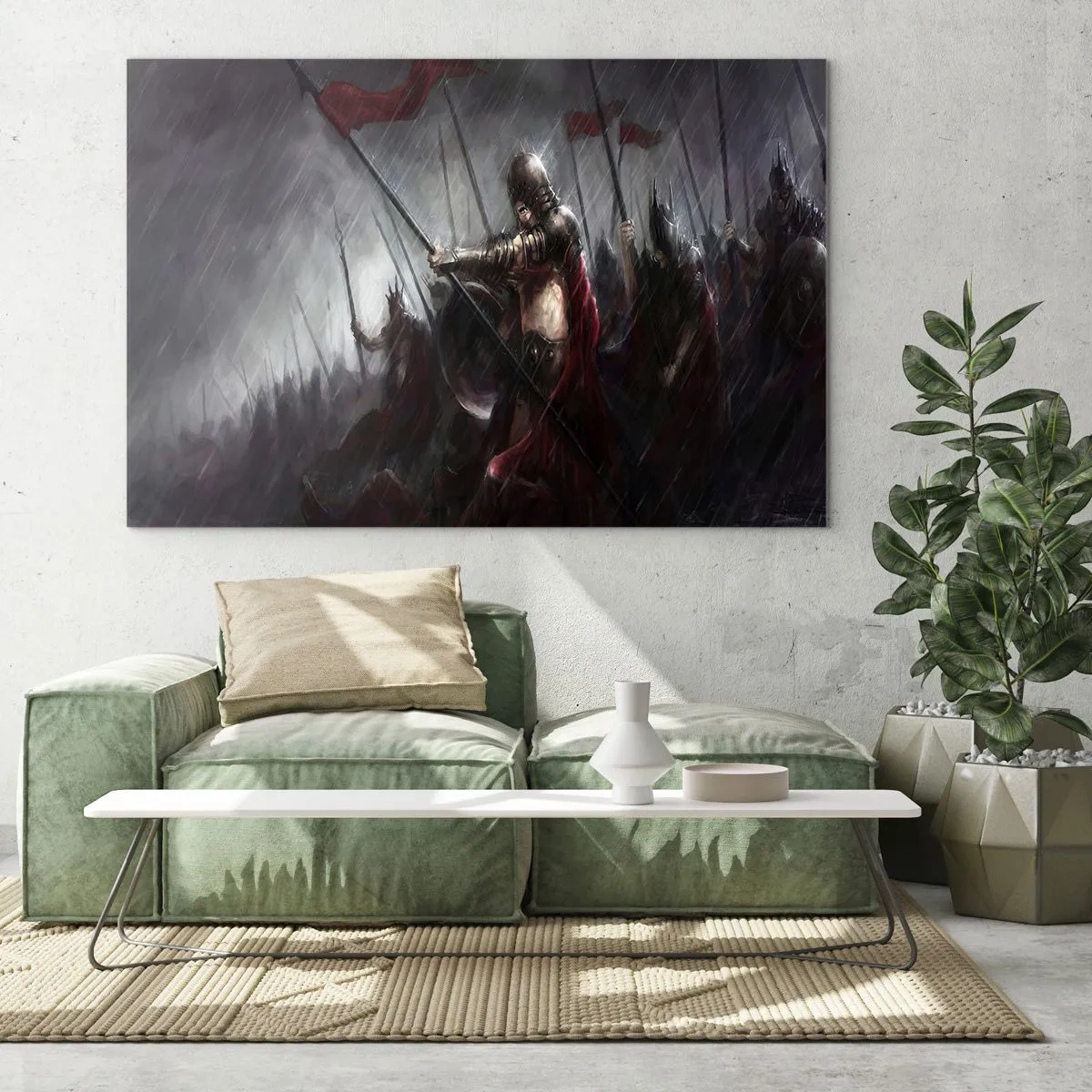 Obraz na skle - Pútnik, zvestuj Lakedaimonským… - 120x80 cm