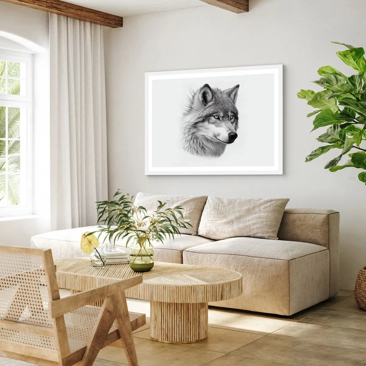 Plagát v bielom ráme - Alfa – bezpochyby - 100x70 cm
