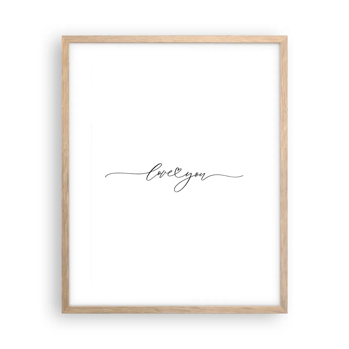 Plagát v ráme zo svetlého duba - Čierne na bielom - 40x50 cm