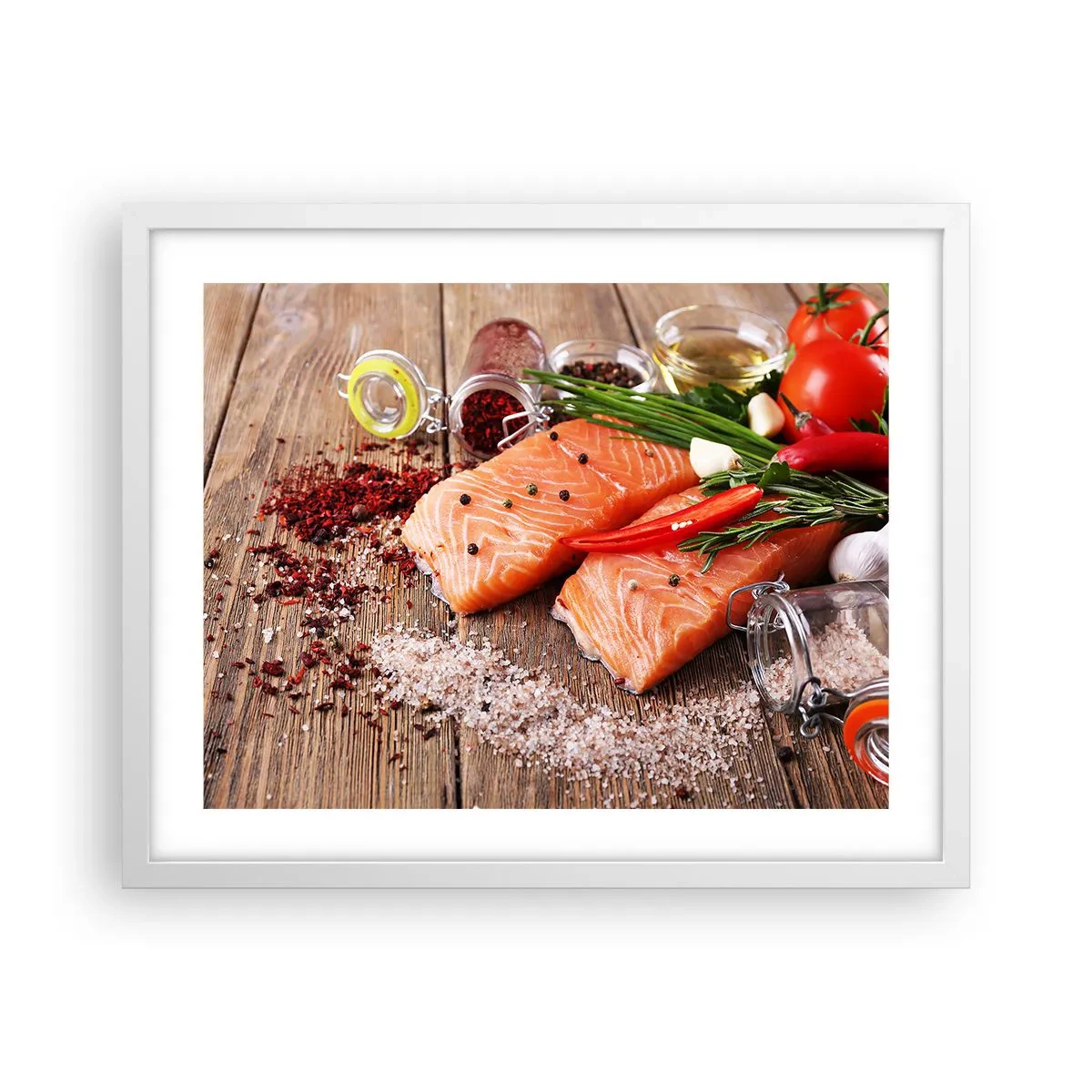 Plagát v bielom ráme - Nórske dobrodružstvo v kuchyni - 50x40 cm