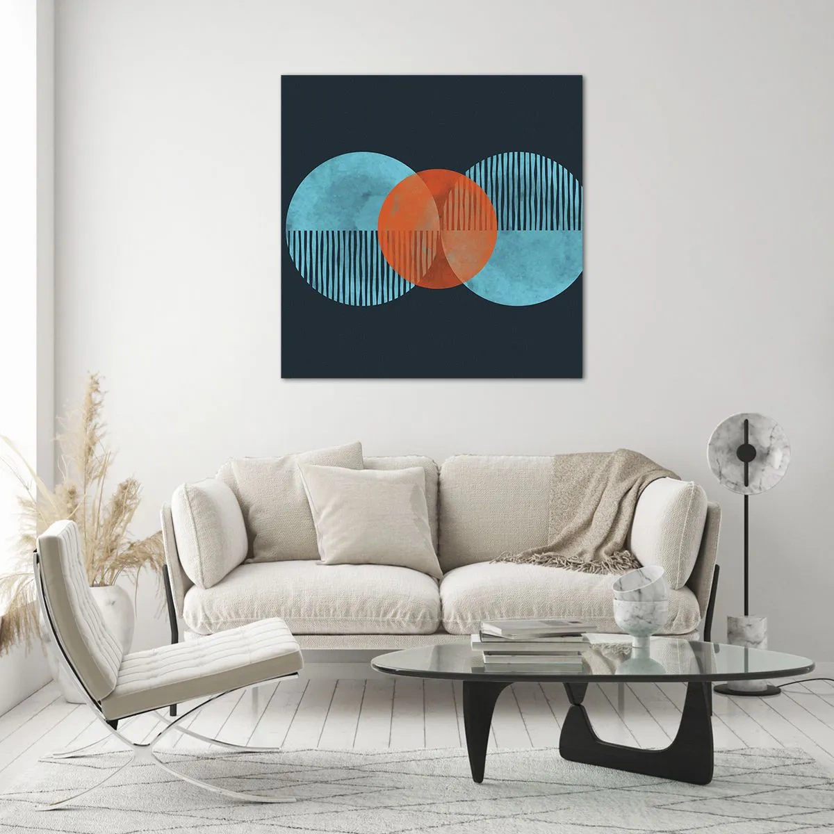 Obraz na skle - Symetrická kompozícia - 70x70 cm