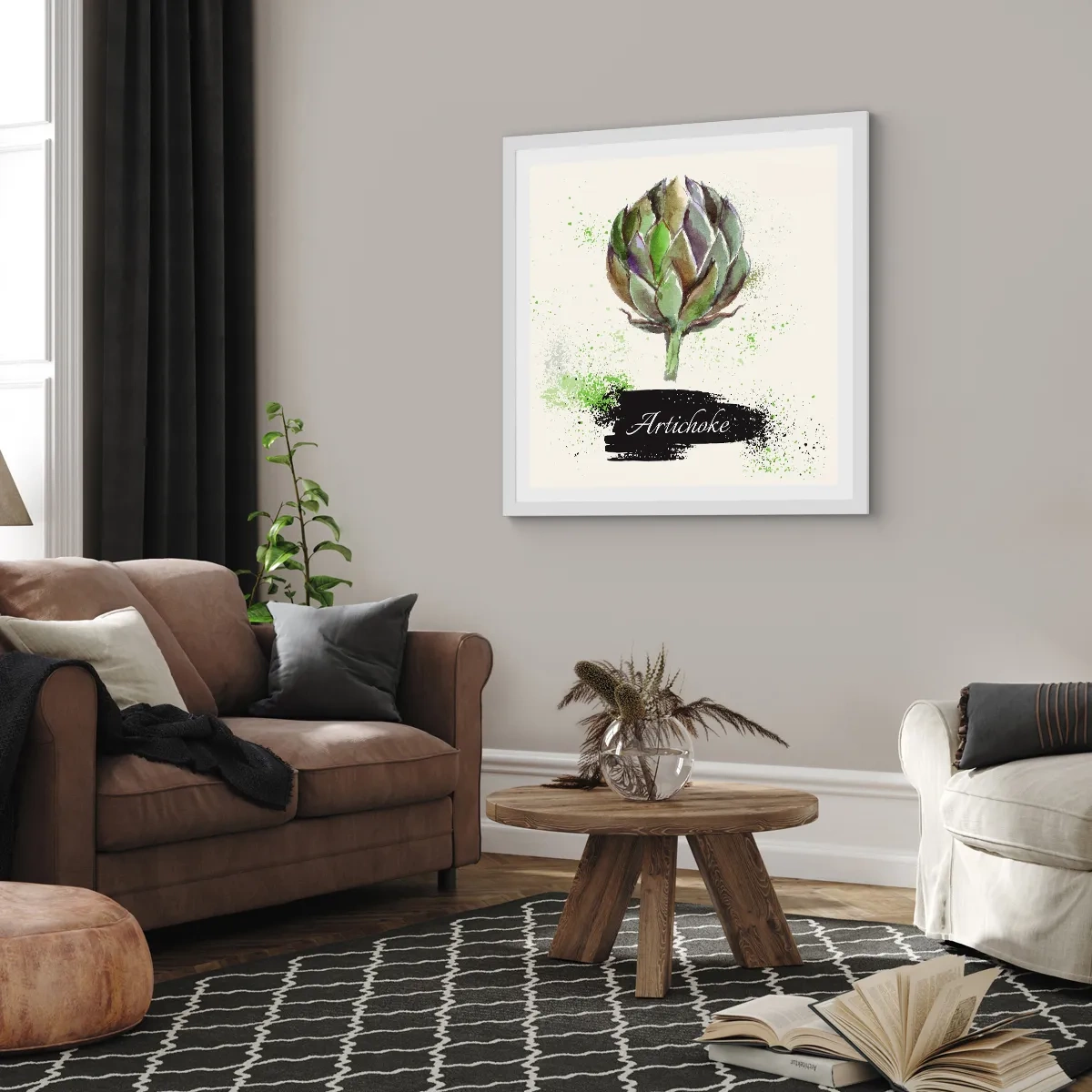 Plagát v bielom ráme - Nech žije zelenina! - 30x30 cm