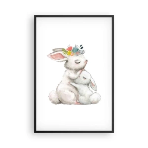 Plagát v čiernom ráme - Najlepšie je u mamy - 61x91 cm