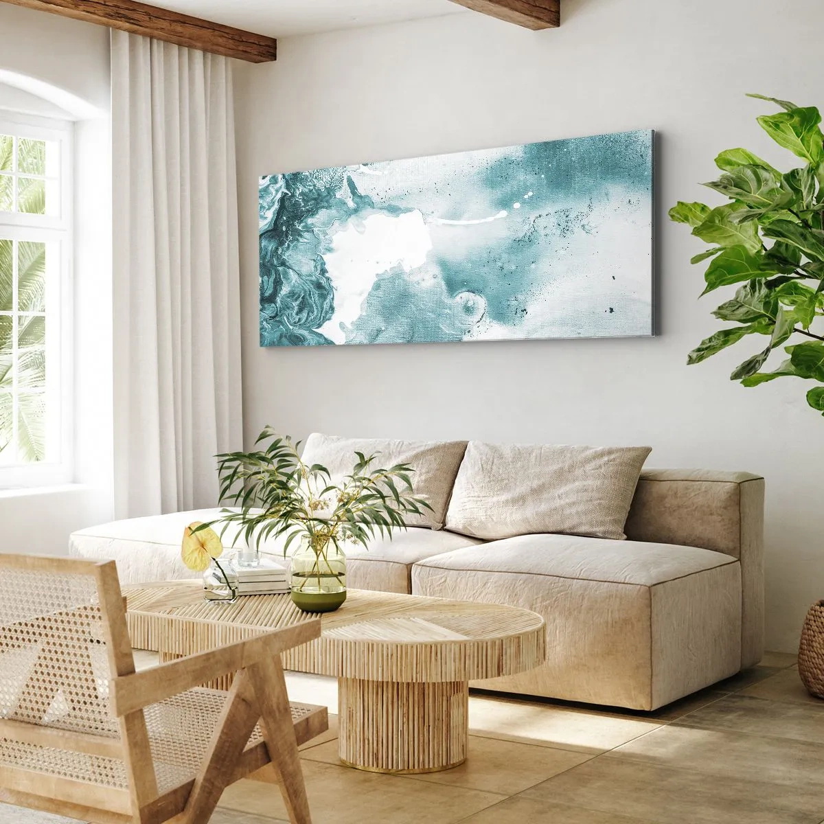 Obraz na plátne - Povodie modrej - 140x50 cm