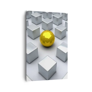 Obraz na plátne - Prečo ja? Geometrická kompozícia - 80x120 cm