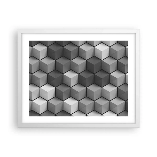 Plagát v bielom ráme - Kubistické puzzle - 50x40 cm