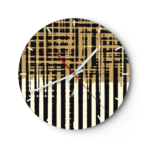 Nástenné hodiny - Architektonická abstrakcia - 40x40 cm