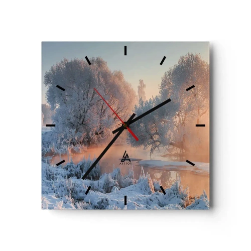Nástenné hodiny - Všetko sa leskne v slnečnom kryštáli - 30x30 cm