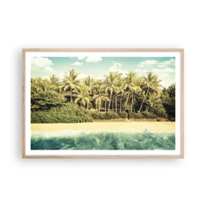 Plagát v ráme zo svetlého duba - Čo napríklad tu? - 91x61 cm