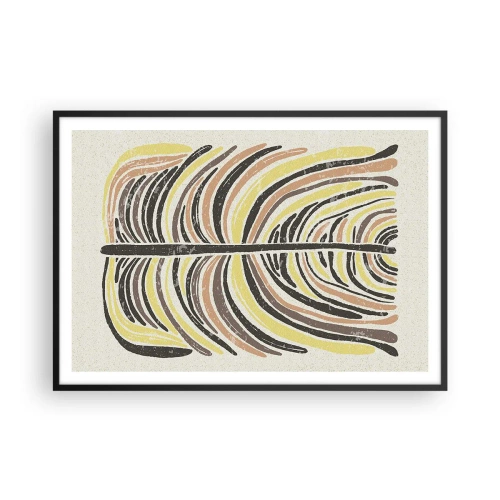 Plagát v čiernom ráme - Abstrakcia plná života - 100x70 cm