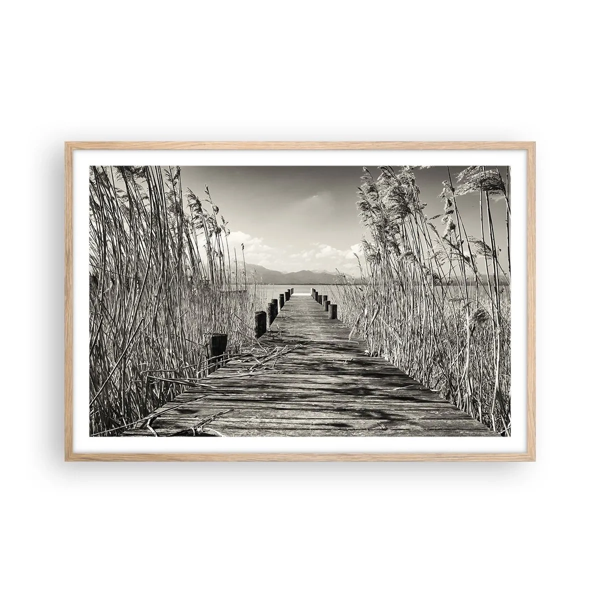 Plagát v ráme zo svetlého duba - V ústraní tráv - 91x61 cm