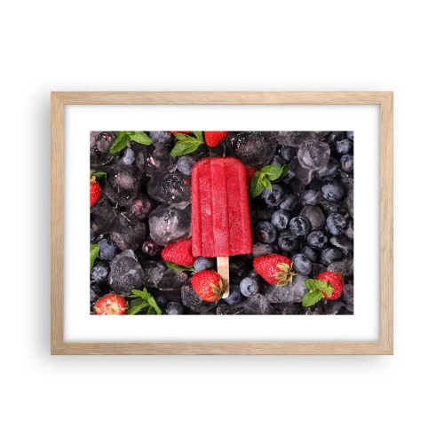 Plagát v ráme zo svetlého duba - Chuť horúceho leta - 40x30 cm
