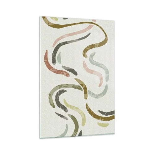 Obraz na skle - Radostný tanec abstrakcie - 80x120 cm