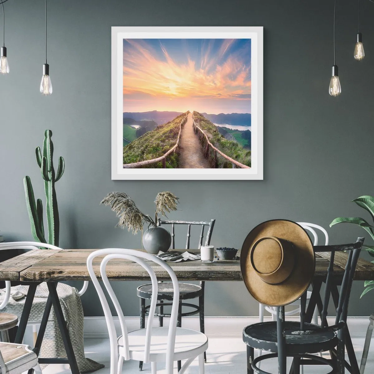 Plagát v bielom ráme - Blízko neba - 50x50 cm