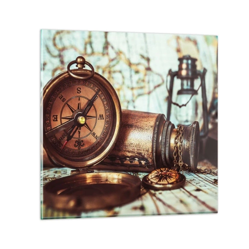 Obraz na skle - Pirátske dobrodružstvo v Karibiku čaká - 50x50 cm