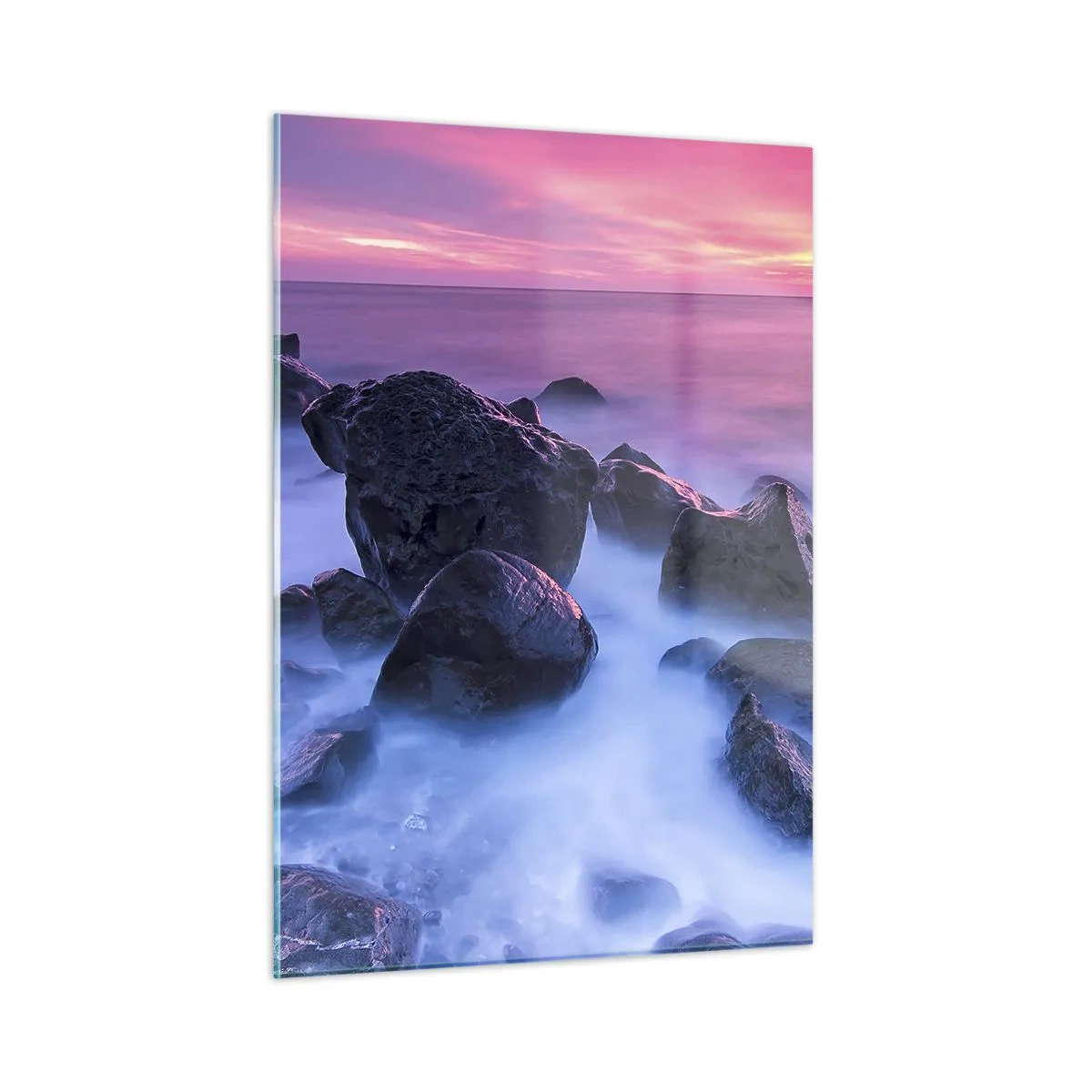 Obraz na skle - Narodeniny v lesku a v hmle - 50x70 cm