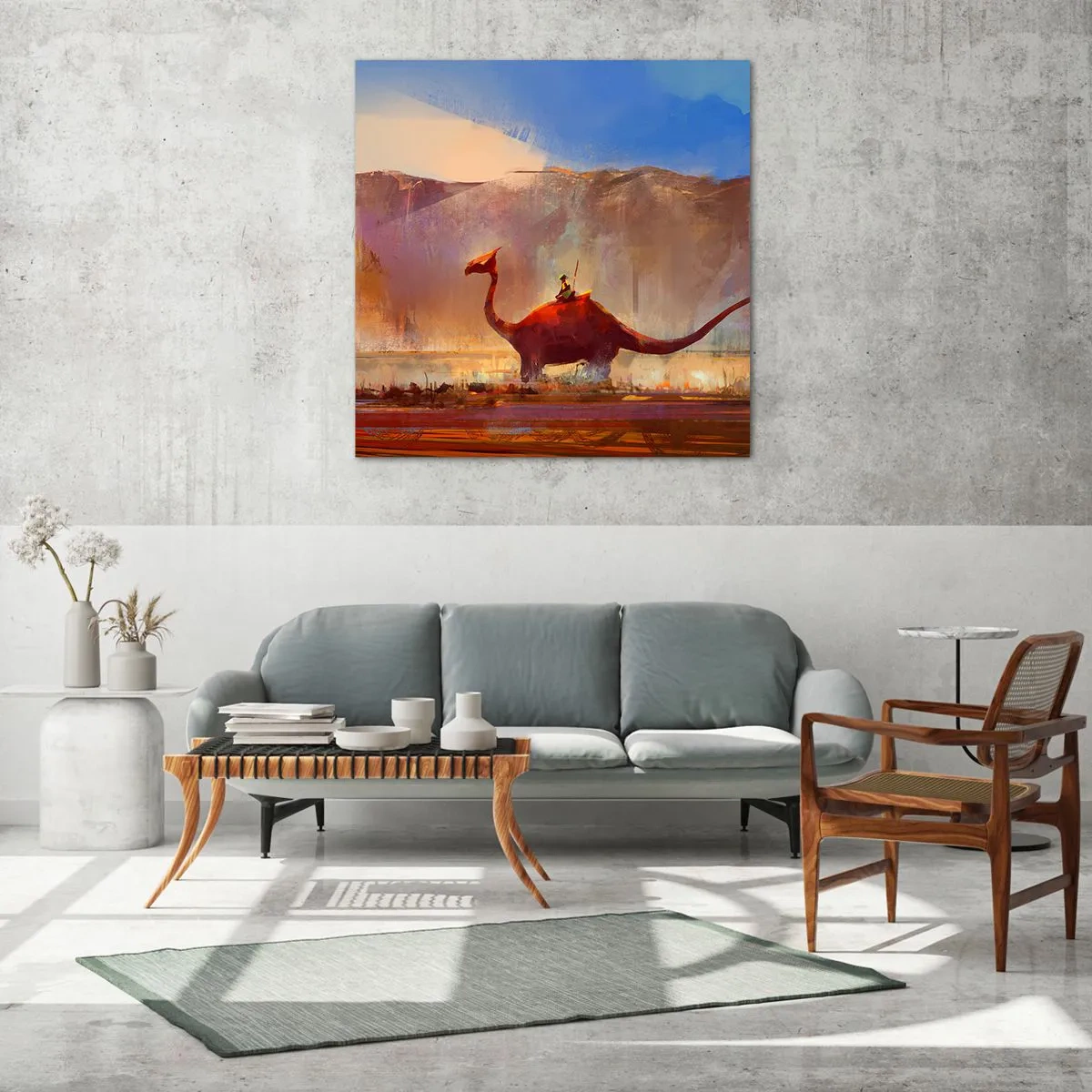 Obraz na skle - Keby nevyhynuli - 70x70 cm