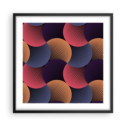 Plagát v čiernom ráme - V kruhovom rytme - 50x50 cm