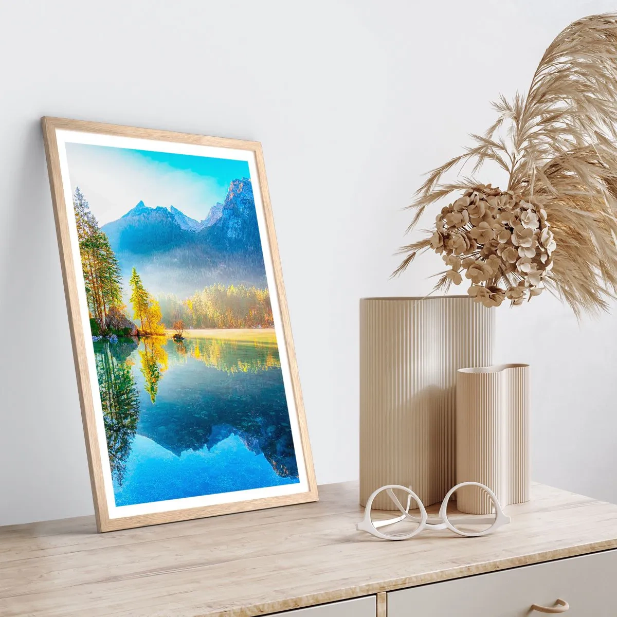 Plagát v ráme zo svetlého duba - Majestát a sladkosť - 40x50 cm