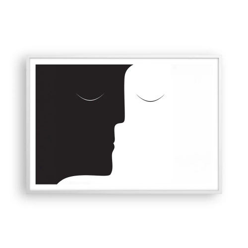 Plagát v bielom ráme - Jednota protikladov - 100x70 cm