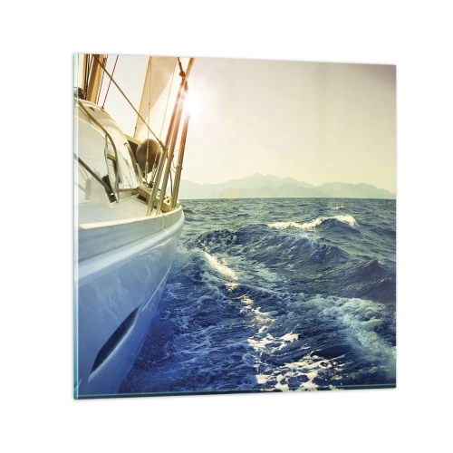 Obraz na skle - Za dobrodružstvom - 40x40 cm