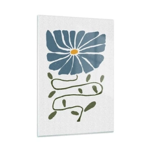 Obraz na skle - Vetvičkou ku kvetu - 50x70 cm