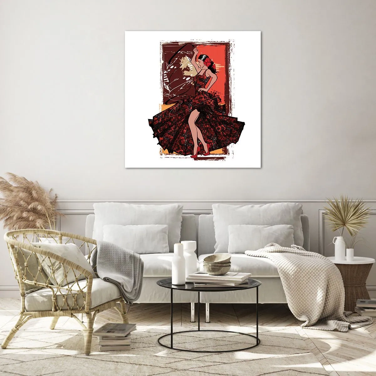 Obraz na skle - V rytme srdca - 70x70 cm