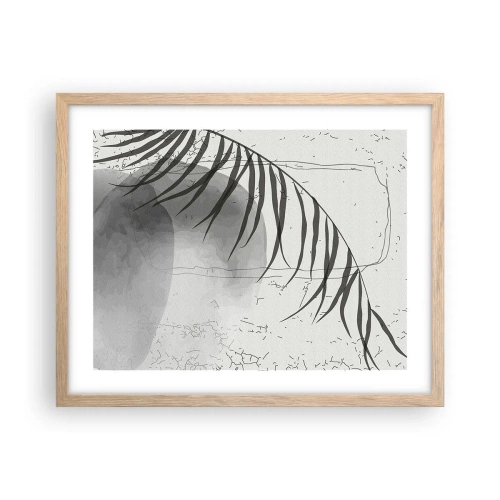 Plagát v ráme zo svetlého duba - Subtílna exotika prírody - 50x40 cm