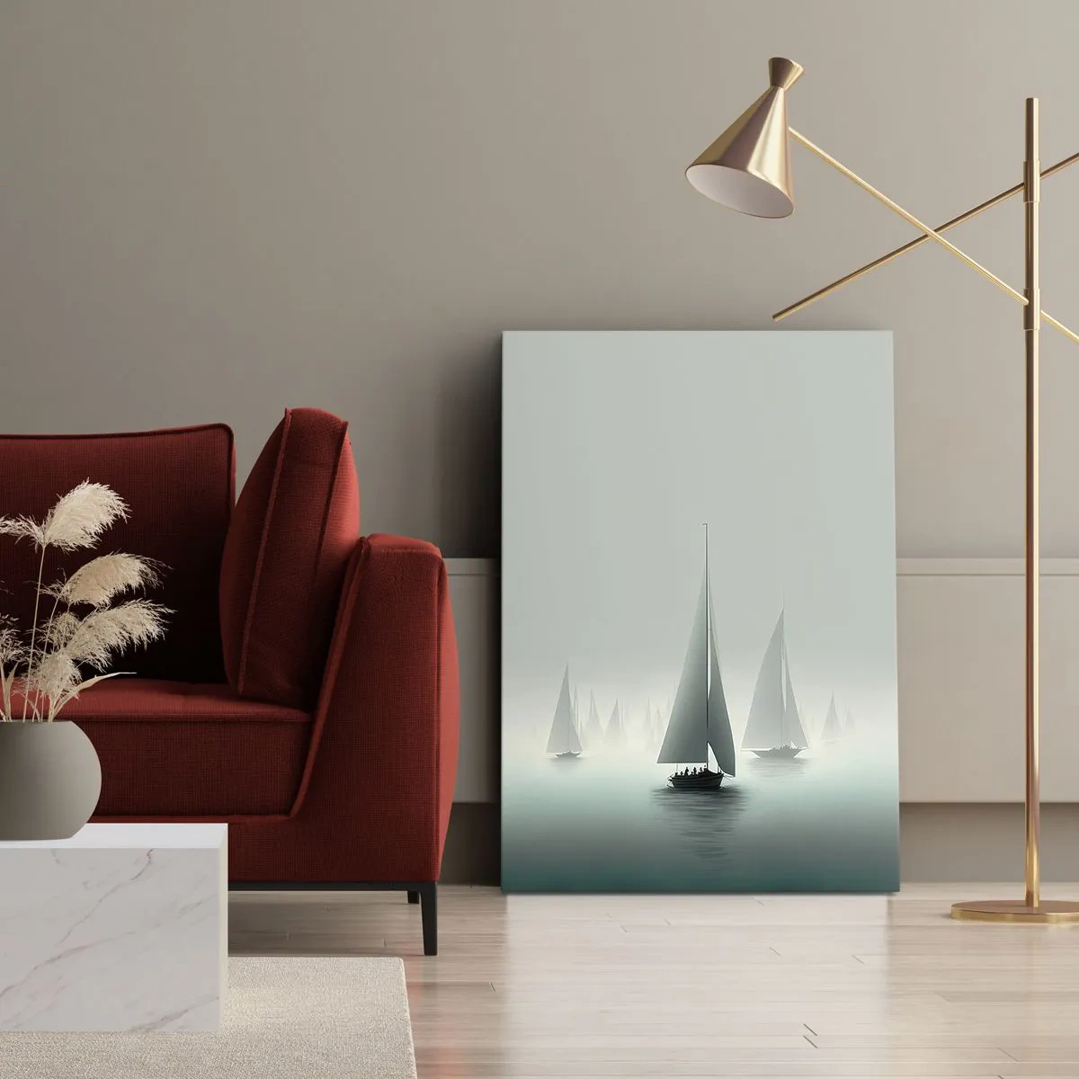 Obraz na plátne - Postavený z hmly - 80x120 cm