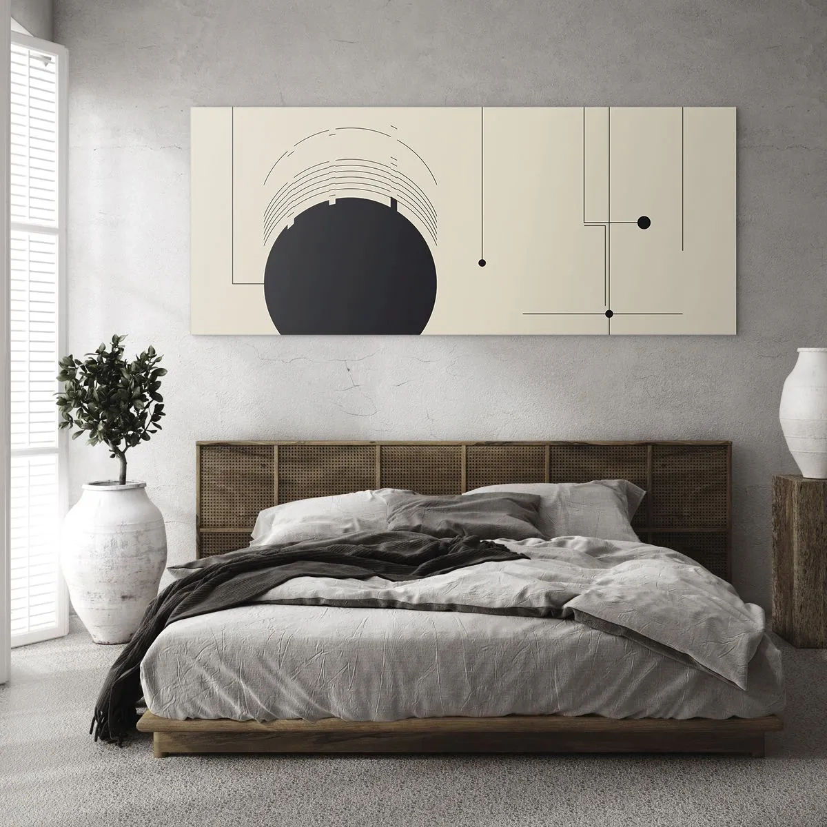 Obraz na skle - Pružná a dynamická kompozícia - 100x40 cm
