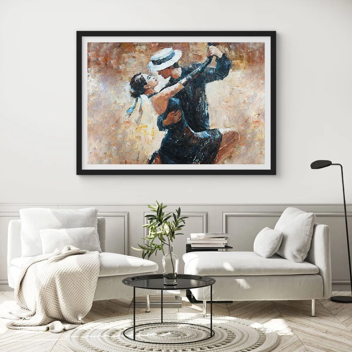 Plagát v čiernom ráme - A la Rudolf Valentino - 70x50 cm