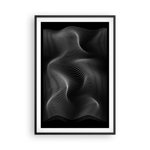 Plagát v čiernom ráme - Tanec svetla v priestore - 61x91 cm