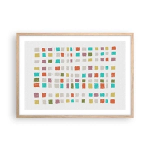 Plagát v ráme zo svetlého duba - Neznáma hra - 70x50 cm