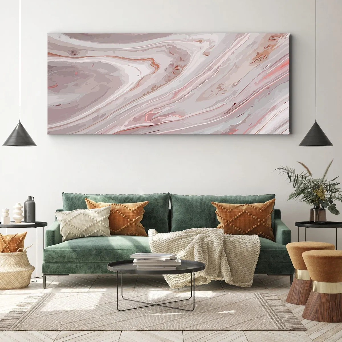 Obraz na plátne - Tekutá ružová - 120x50 cm