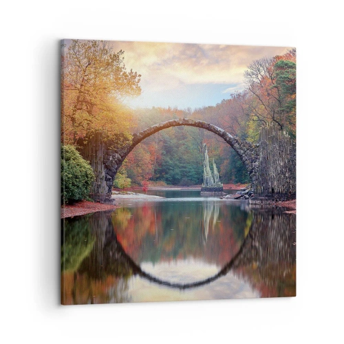 Obraz na plátne - Za zrkadlom - 50x50 cm