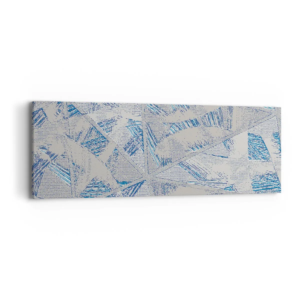Obraz na plátne - V šedo-modrom labyrinte - 90x30 cm