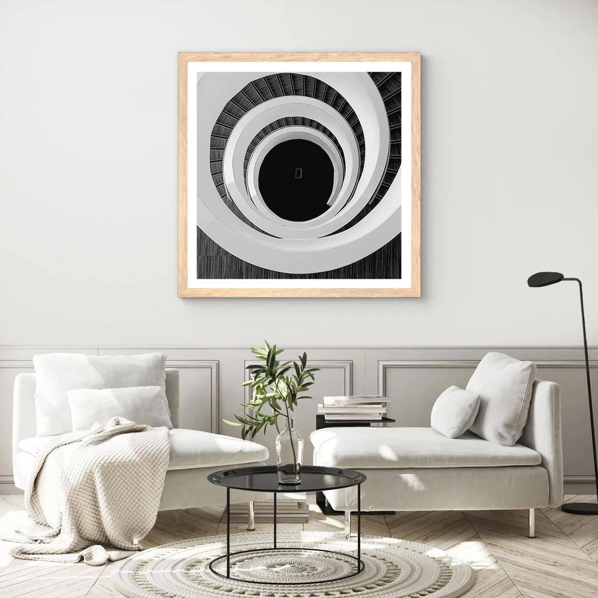 Plagát v ráme zo svetlého duba - K podstate vecí - 60x60 cm