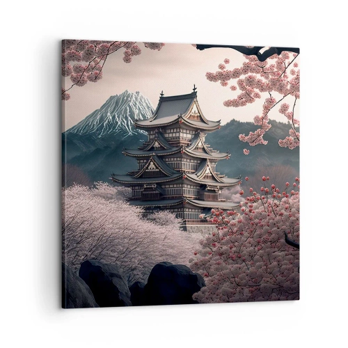 Obraz na plátne - Krajina kvitnúcich čerešní - 60x60 cm