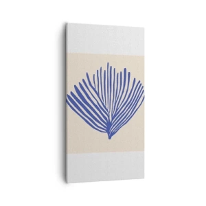 Obraz na plátne - Modrý vejár - 55x100 cm