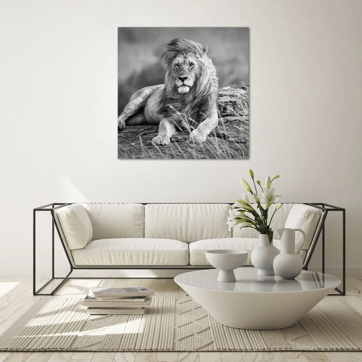 Obraz na skle - Kráľovská siesta - 30x30 cm